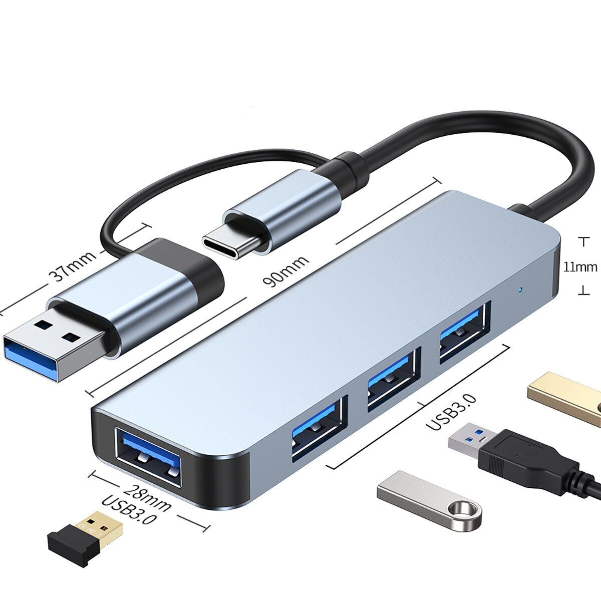 USB HUB разветвитель 4в1 для компьютера Mivo MH-4011 - купить в Москве в  розницу и опт, доставка по России